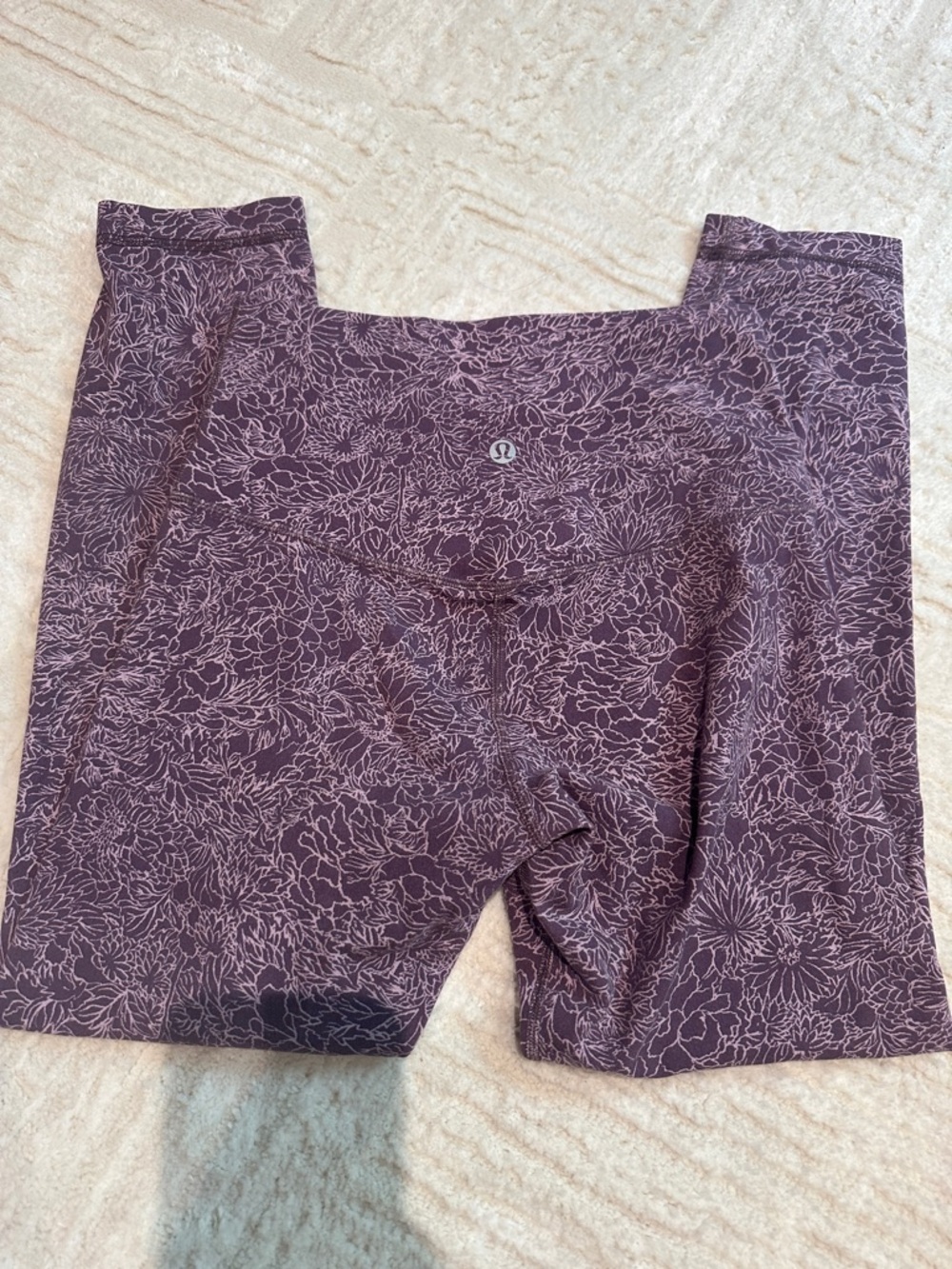 lululemon athletica Plum Floral Print Leggings